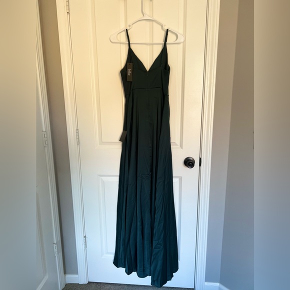 Satin Maxi Dress - NWT Emerald Green - Picture 6 of 9